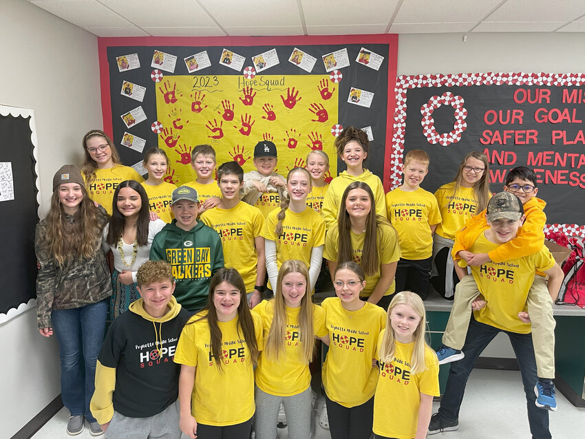 Now in its fifth year, the Green Bay Packers’ Character Playbook Community Impact Project is inviting Wisconsin middle school students to develop service projects designed to make an impact in their school and/or community. Pictured is Poynette’s Hope Night project.