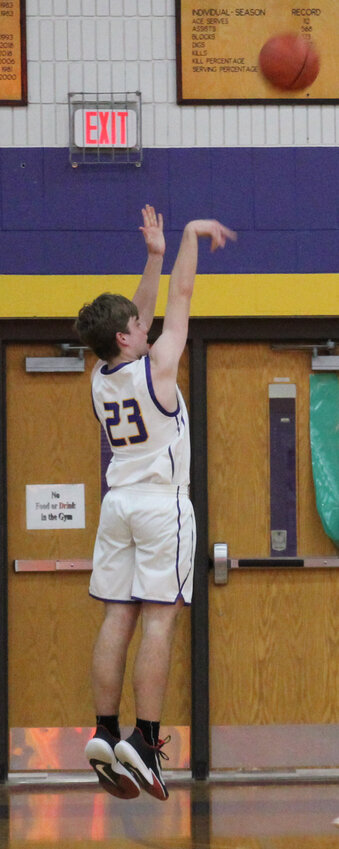 Jaden Konrath gained possession of the ball and took his shot.