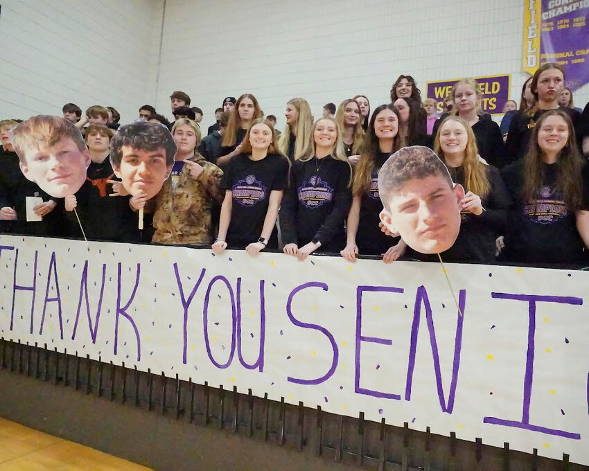 Pioneer fans thanked their seniors for their dedication to the game.
