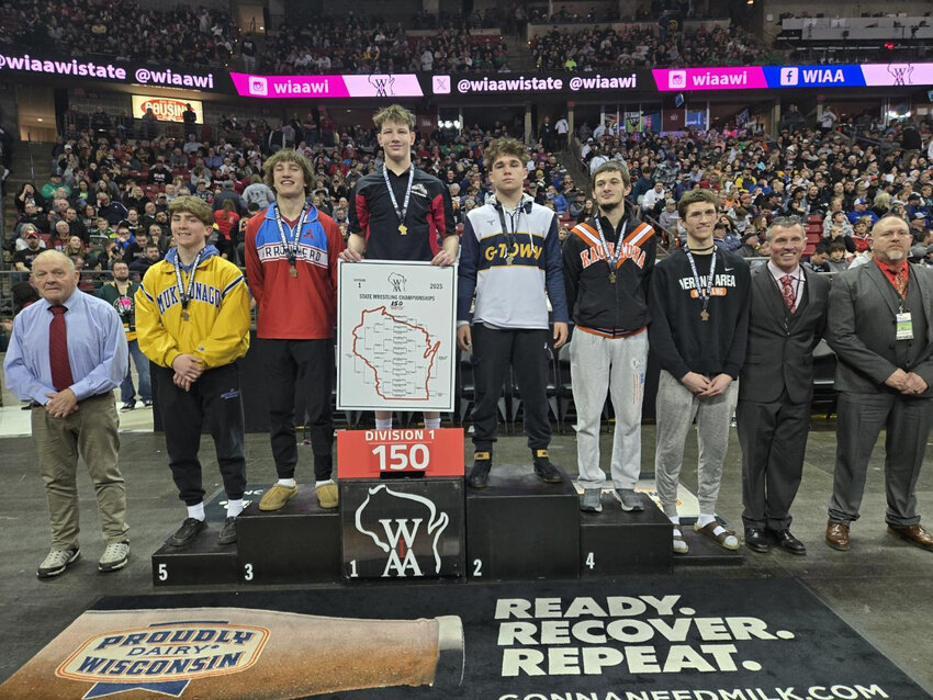 Hortonville's Nolan Skebba wins WIAA State Individual state championship on March 1..