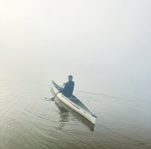 On foggy days, you really feel like you are paddling into a gray nothingness.