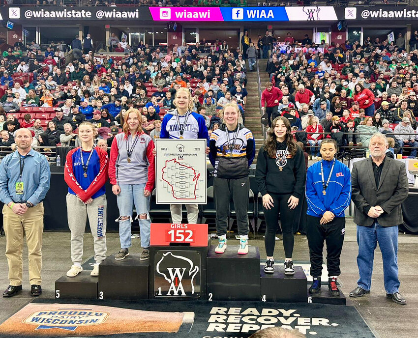 Wautoma High School Freshman Brynlee Vaughan won 4th Place in the 152 weight class at the WIAA Individual Wrestling Championships held at the University of Wisconsin-Madison Kohl Center from Feb. 27-March 1..