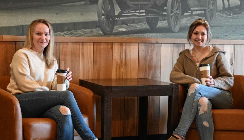 Cindy Schamber and, her daughter, Alyiah Weed are two of the new owners at Iola Coffee Co. in Iola. 
Emily Doud Photo