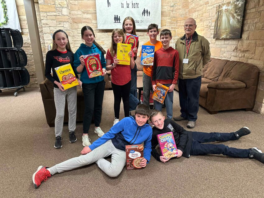 Students at St. Paul Lutheran School collected a total of 923 boxes of cereal to support a local food pantry.
Submitted Photo