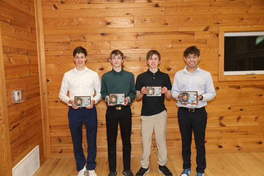 Pictured, from left to right, are award winners Dean Gillingham, Paul Denis, Matthew Wood, and Charlie Antonuk.