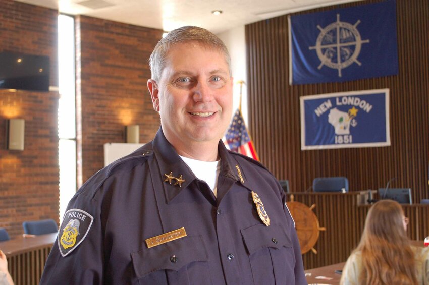 Jeffrery Schlueter retired from the New London Police Department on March 14 after serving 29 years, the last 15 as police chief.
John Faucher photo