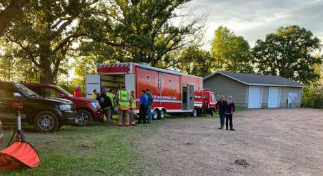 Wings of Hope photo.Volunteers with Wings of Hope help during a search-and-rescue operation.