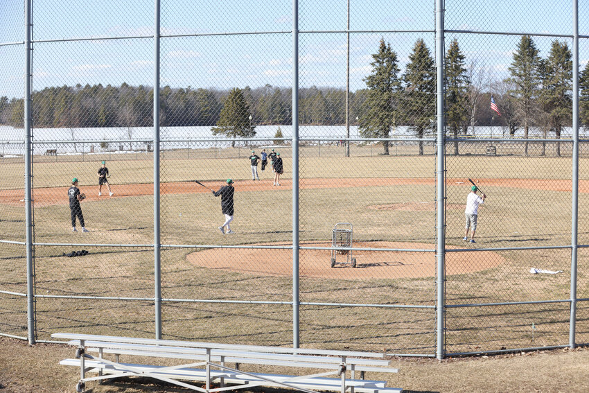 On Friday, April 11 the Rhinelander High School  baseball team was able to practice on their home field.