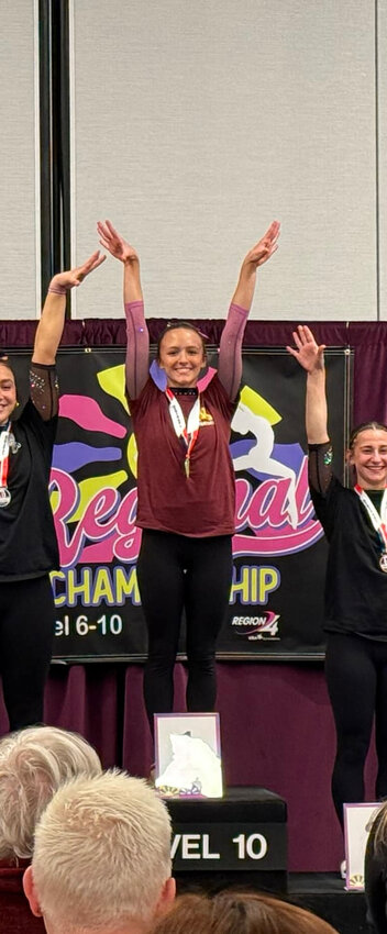 Arianna Ostrum, Level 10 Vault and Bars champion.Submitted Photo