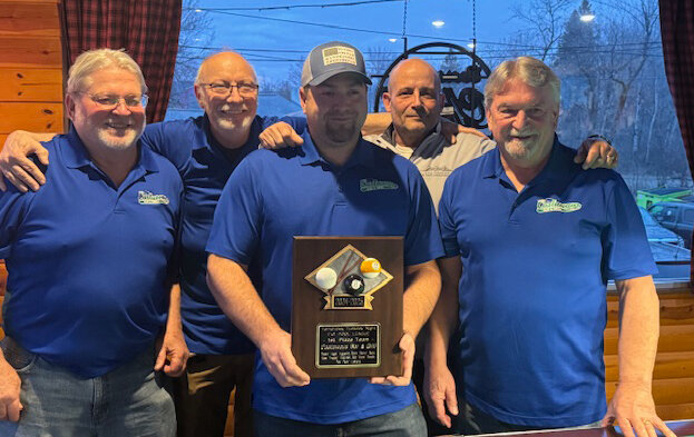 Pictured, from left, are members of the first place team from Castaways: Bob Donath, Robert Augustine, Derek Bartz, Paul Lyskawa and Russ Wadzinski.