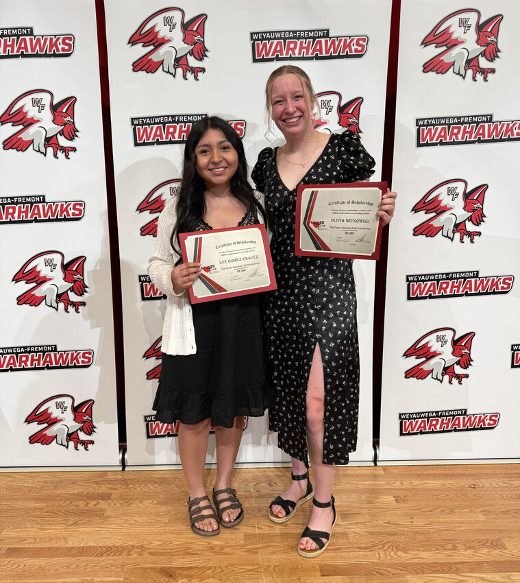 The 2025 Taylor Kennedy Folk scholarship award winners are Luz Chavez-Gomez (left) and Olivia Witkowski. 
Submitted Photo.