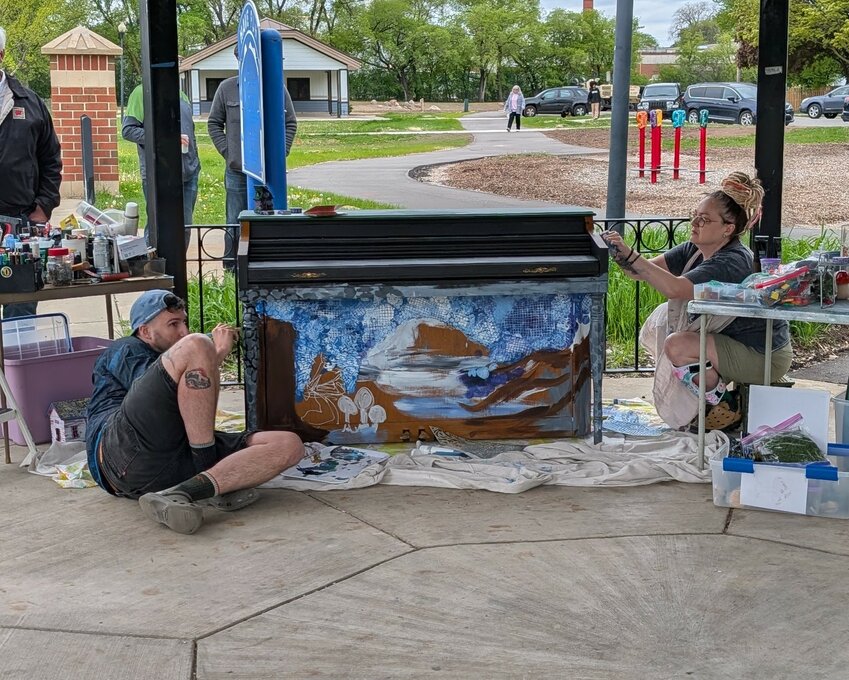 The Seymour Park piano was designed by Rachel Warpinski.