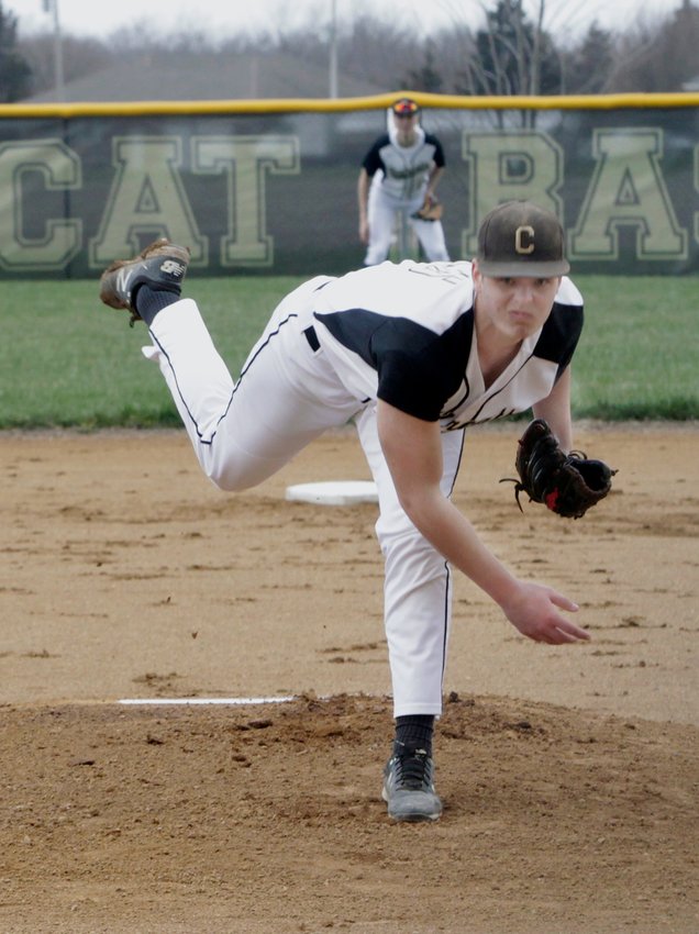 Northeast R-IV School at Cairo senior Bryce Taylor fanned 13 batters while tossing a complete game no-hitter Saturday when the Bearcats shutout Mark Twain winning 5-0 at home.
