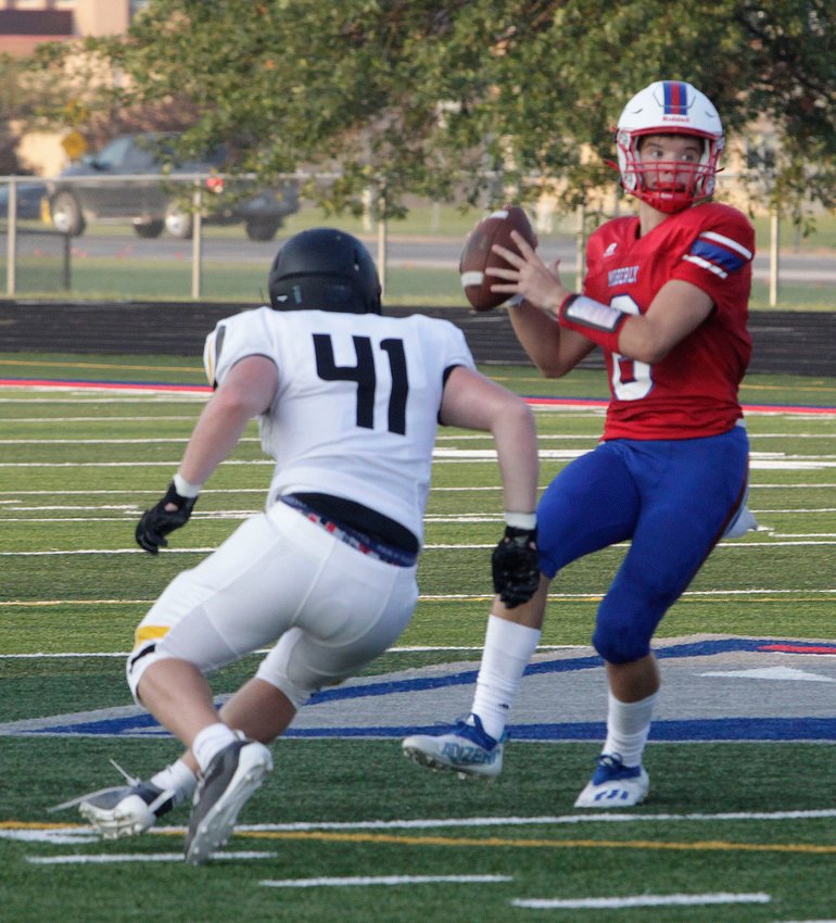 Moberly junior quarterback Collin Huffman and the Spartans football team will look for their first triumph of the 2021 campaign come Friday, Sept. 24 when they host Fulton on homecoming night.