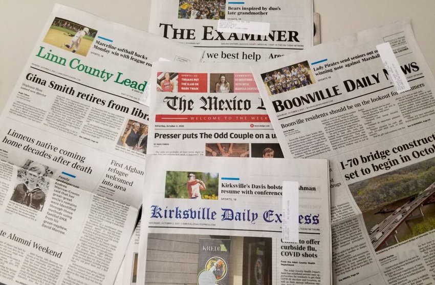 Some of the Missouri newspaper titles sold since the 2019 merger of GateHouse and Gannett. (Rudi Keller/Missouri Independent)