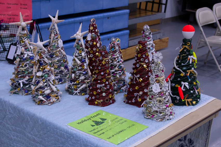 A smattering of a variety of holiday trees were some of the items that were for sale during the 43rd annual arts &amp; craft show at the Activity Center at Moberly Area Community College on Nov. 12-13.