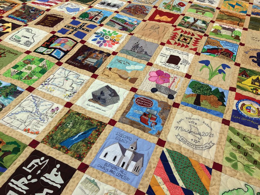 The Missouri Bicentennial quilt will be on display beginning next month through next year at the State Historical Society of Missouri&rsquo;s six research centers.