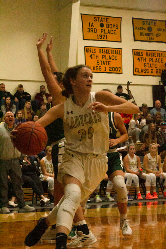 Jersey Bailey drives the lane Tuesday night in Cairo&rsquo;s 72-29 win over Westran. Bailey finished with 10 points.