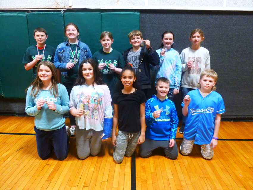 &nbsp;Westran Elementary announced the names of fifth grade students who made the A honor roll for the third quarter. Front row from left: Kendall Martin, Keeley Merritt, Jayda Miller-Settle, Connor Patrick and Kiptyn Payton. Back row from left: Evan Barnett, Makenna Farris, Emmalee Kertz, David Bollman, Katie Henderson and Kendrynn Fuemmeler. Not pictured: Gracie Wilkinson.