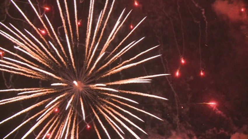 The Moberly Fourth of July Extravaganza culminates with the national anthem and fireworks presentation at dark.