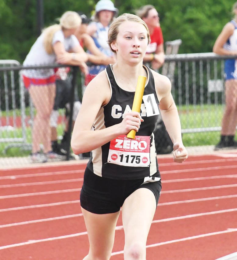 Cairo senior athlete Morgan Taylor competed in both the 4x400- and 4x800-meter relays for the Bearcats at the Class 1 State Championships in Jefferson City.