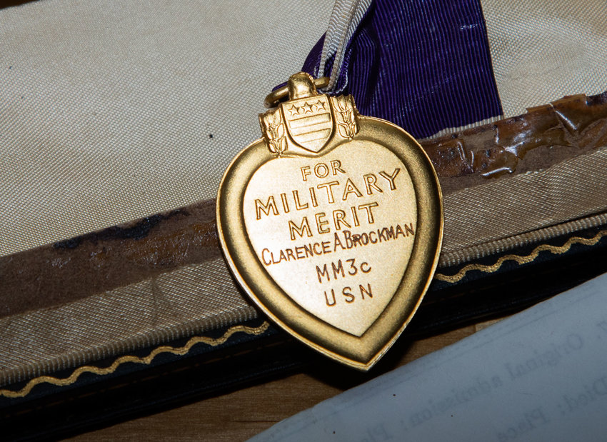 Clarence Brockman&rsquo;s purple heart is one of many items cherished by his nephew, Dale Brockman of Paris. Clarence Brockman was the second Randolph County resident killed on the USS Houston during World War II, taking a backseat to Ira Bailey who is remembered as the first.