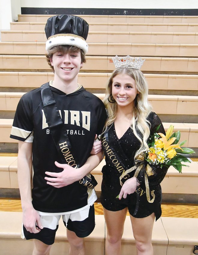 Logan Hankins and Gracie Brumley were named the respective Courtwarming king and queen during ceremonies after Friday night's basketball games.