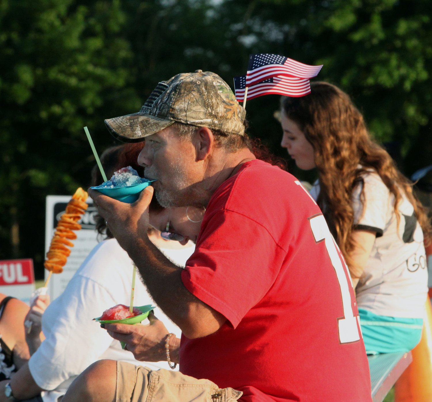 Eating a refreshing snow cone was the choice of this man that attended the 2020 Moberly July 4 Extravaganza held at Howard Hils Athletic Complex. The annual event returns to this site Sunday, July 4 with a $28,000 fireworks showcase to culminate the day's festivities for the public.