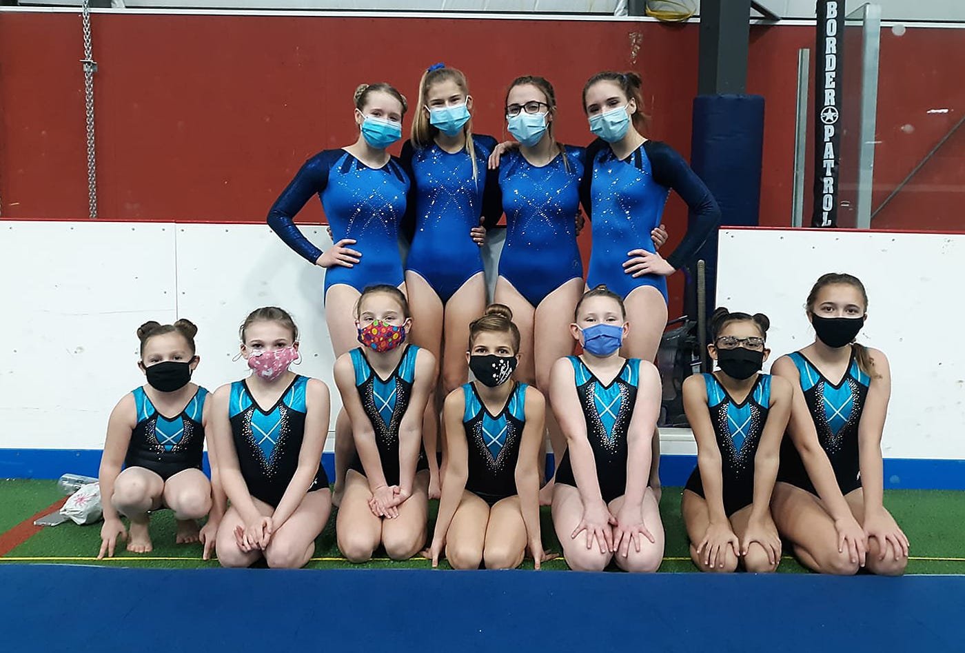 Moberly Gymnastic Academy athletes that competed Jan. 8 at a meet held at Washington, Mo. are Rayleigh Pierce, Sable Blair, Eliana Weiseman, Ansley Boone, Trystan Tiegte, Madison McNamarra and Soulee Best. Second row is Kaleighia Brown, Anna Rivera, Maggie Langston and Katie Phillips.