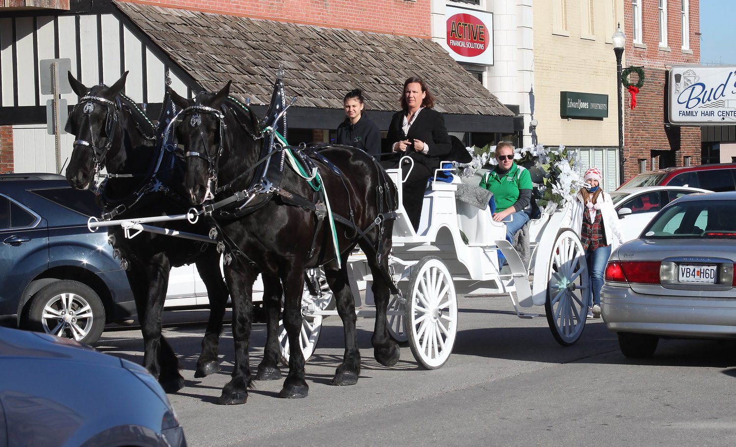 Moberly's 2020 Christmas Festival was held Dec. 5 in the downtown district from 10 a.m. - 7 p.m. In addition to special discounts offered by downtown merchants, several independent vendors were present selling a variety of different merchandise. Horse drawn carriage rides and photos with Santa Claus were offered. Due to COVID-related restrictions, the annual Christmas Parade  forced participants to not to mobilize and instead invited motorists to drive by and persons to walk by their creations to view. A Christmas Tree lighting ceremony was held at Depot Park and the annual Living Windows event culminated the festival.