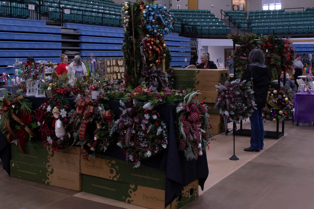 Wreaths were offered for sale during the show.