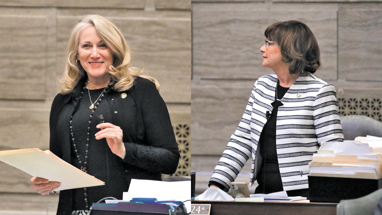 Republican Sen. Jeanie Riddle (left) and Democratic Sen. Jill Schupp (photos courtesy of Senate Communications).
