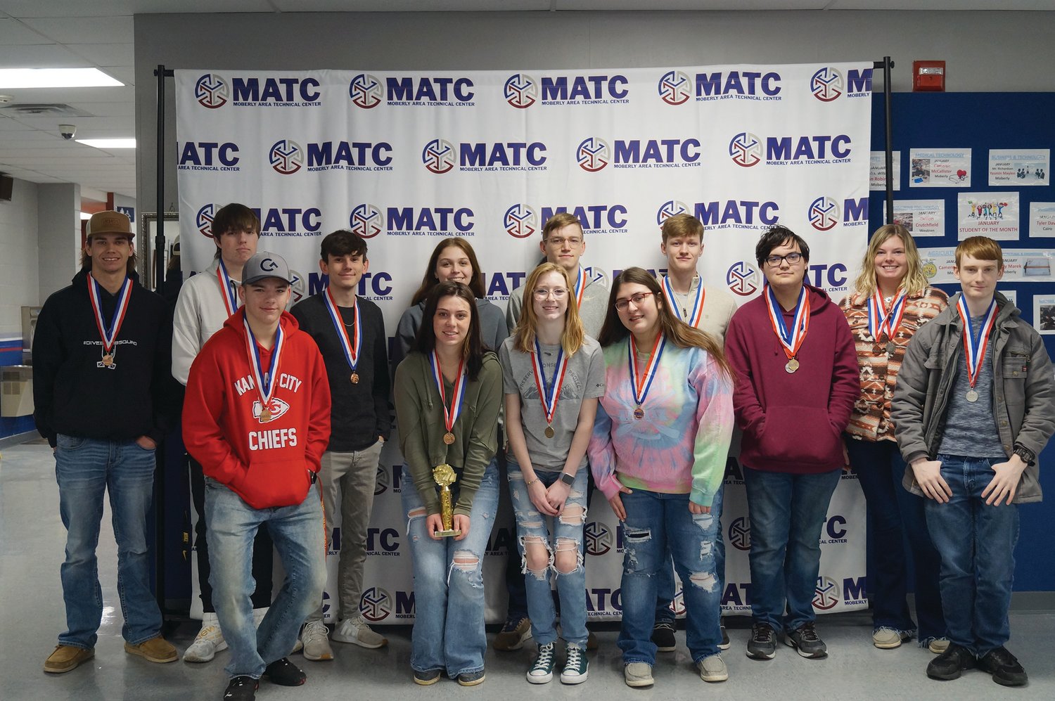 Pictured above are Moberly Area Technical Center students who competed in the Skills USA district competition.