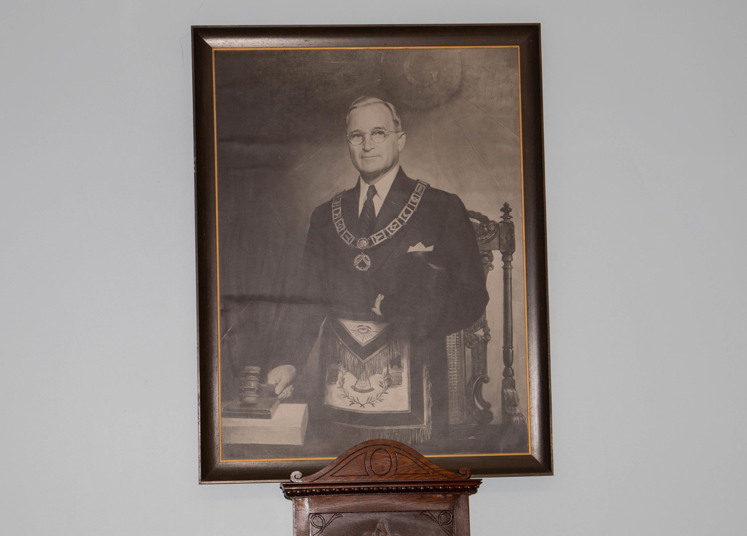 Portrait of Harry S. Truman from the Milton Masonic Lodge