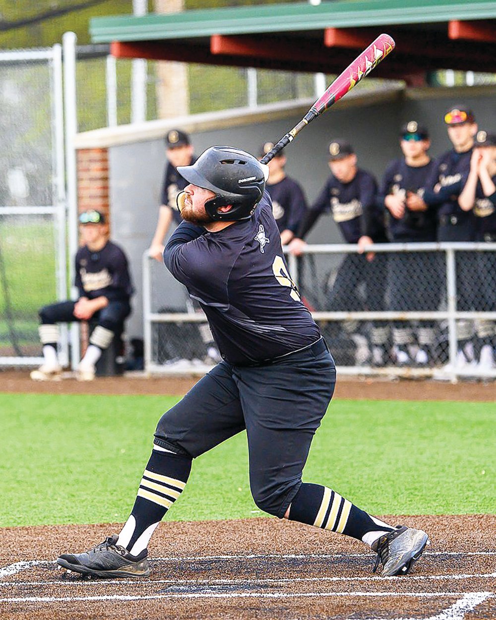 Cairo’s Jack Prewett bats during last Friday’s game between the Bearcats and Community. Prewett tripled and had two RBI as Cairo blanked Community, 9-0.