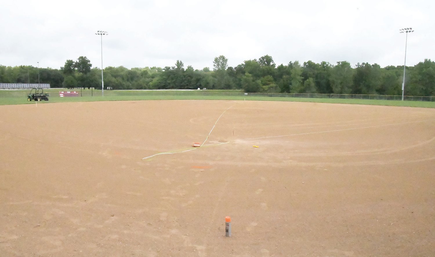 Work is underway on dirt and sod improvements to Howard Hils Athletic Complex’s Field Red No. 1. This will be the field used by the first-year Moberly Area Community College baseball program.