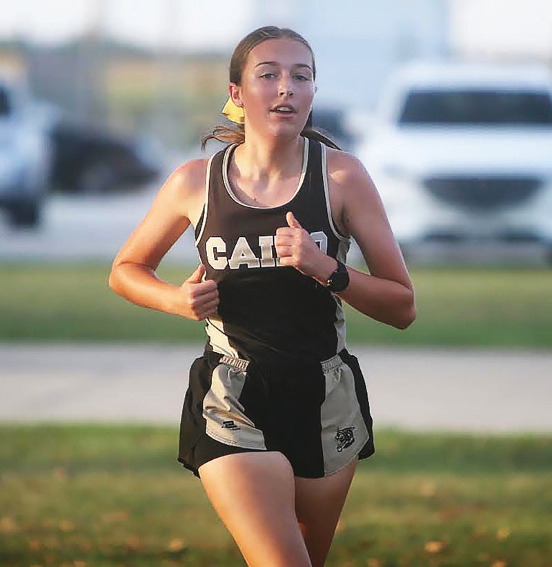 Paige Luntsford of Cairo placed second at the Wellsville-Middletown meet on Monday afternoon in Wellsville.