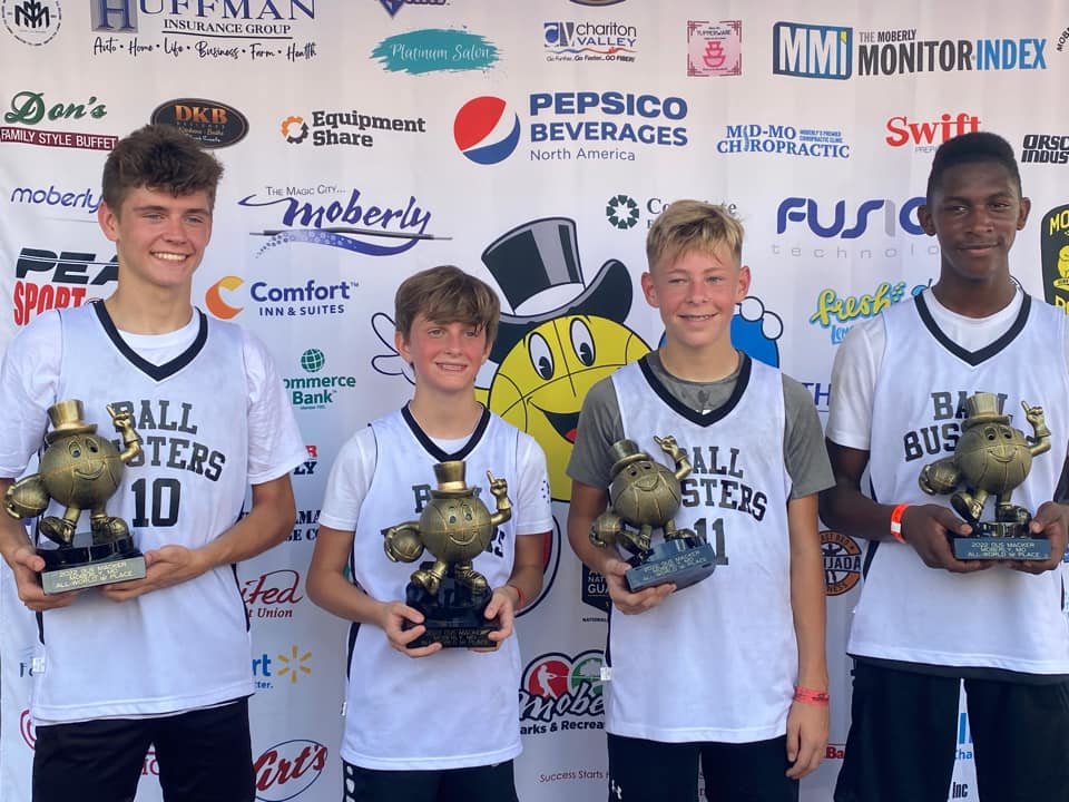 The Ballbusters earned first place in the 13-14 age group, with the team Gabe Jenkins, Andy Jenkins, Graham McKim and Nick Timbrook. The team was a mix of players from Hallsville and Columbia.