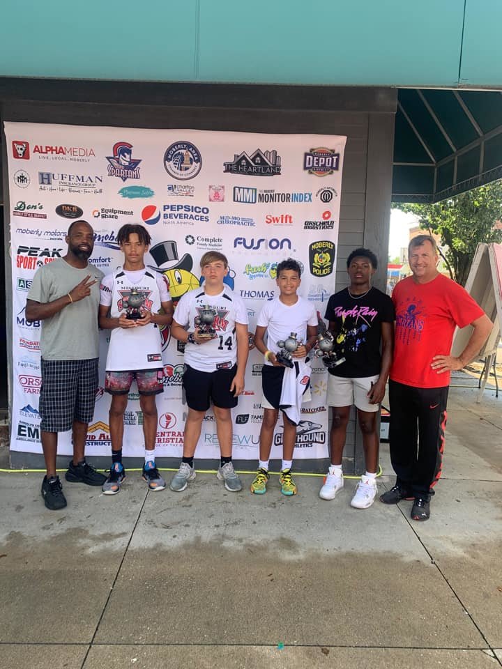 Storm placed second in the boys' 13-14 age division. The group featured a mix of Moberly and Monroe City players. Amar'e Hawkins, Matthew Dubbert, Tymere White and Quincy Mayfield. Terrence Hawkins and Matt Dubbert were the coaches.