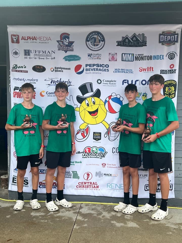 Your Mom's Favorite Team was third in the boys' 13-14 age division. The group featured players from Randolph County with Brody Kallmeyer, Jordan Black, Cruze Haynes and Jackson Land.