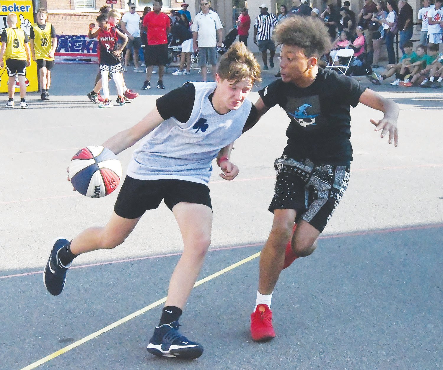 Games were competitive throughout the Second Annual Gus Macker Tournament. Moberly Area Chamber of Commerce executive director Megan Schmitt said there will be another Macker Tournament next year since the city is contracted for at least one more.