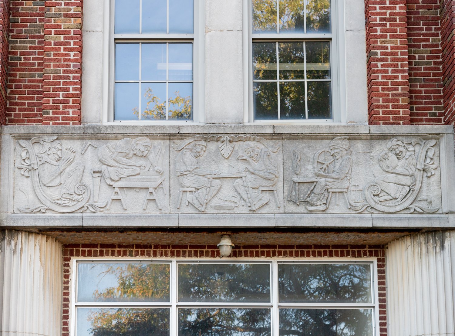 Detail from the former Central High School in Moberly.