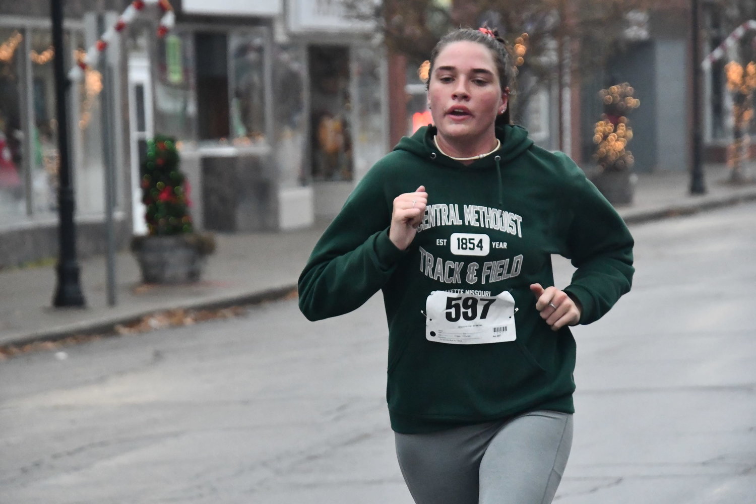 Isabella Ross, a member of the Central Methodist University women's cross country team, was the overall female winner of the Turkey Trot on Thursday, Nov. 24.