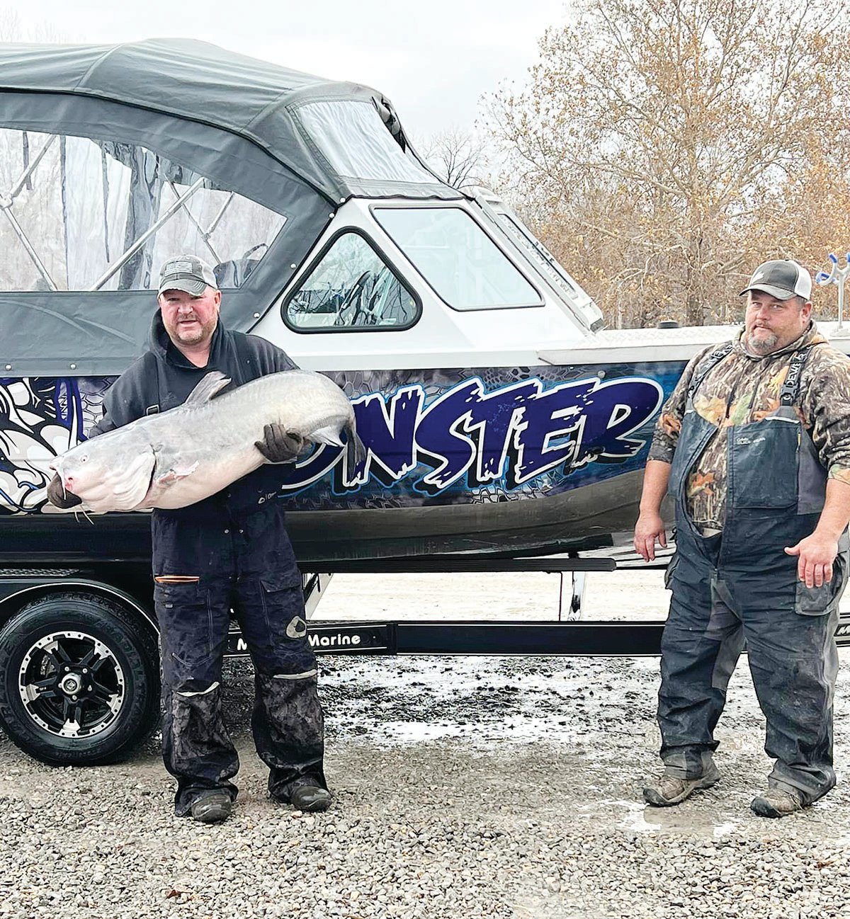 Jon Young and Dave Swearingin earned the honor of catching the biggest catfish on the day (63.9 pounds). 