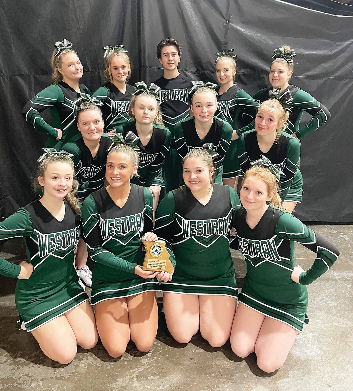 Cheerleading Westran Takes Fifth In Class 1a Large Cairo Ninth In 1a