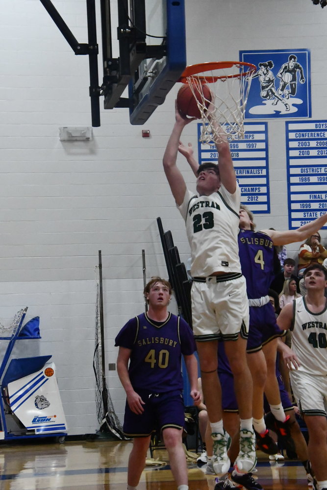 Westran's Marshall Kitchen (23) did not play the first time the Hornets met Salisbury. Kitchen helped Westran  defeat Salisbury on Saturday in the Sturgeon final, scoring five points to go with three pass deflections.