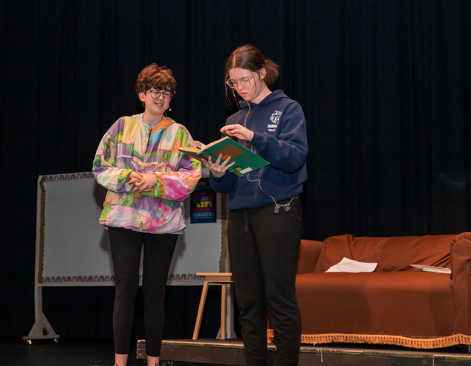 Sophie Katcher, left, is Amelia Earhart, and Paige Hull is Amelia Jones in the drama "Discovering Amelia." Moberly High School will perform the play Thursday and Friday at 7 p.m. and Saturday at 2 p.m.