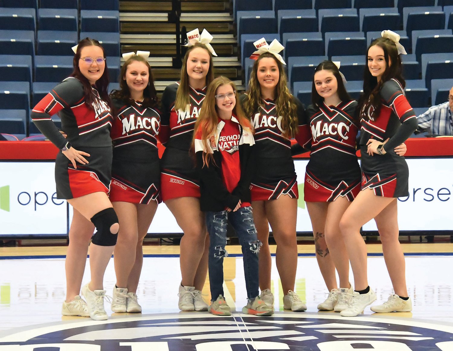 The Moberly Area Community College cheerleading squad participated in the national tournament.