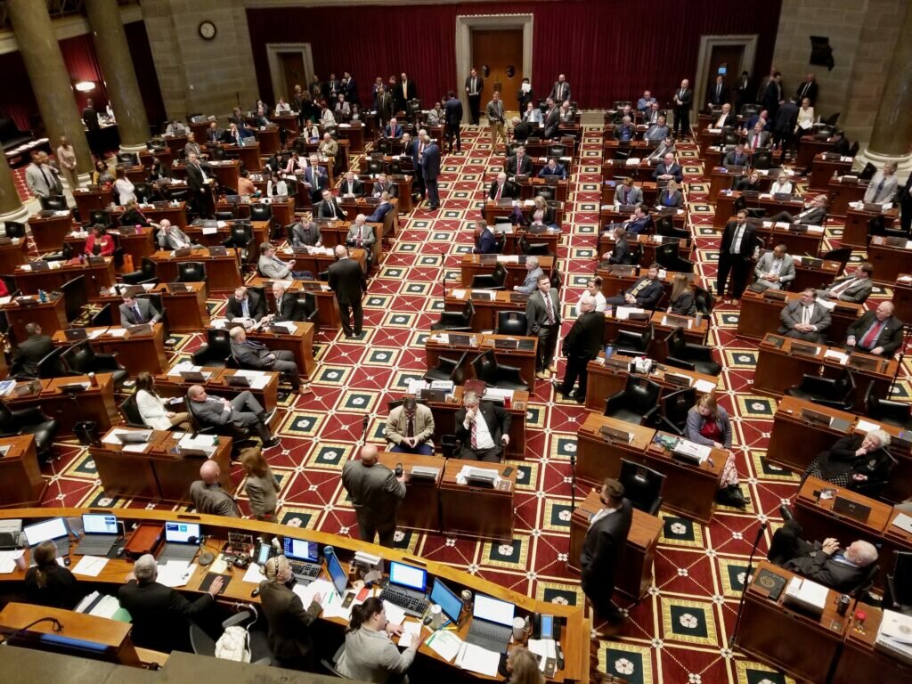 The Missouri House during debate on the state budget. (Rudi Keller/Missouri Independent)