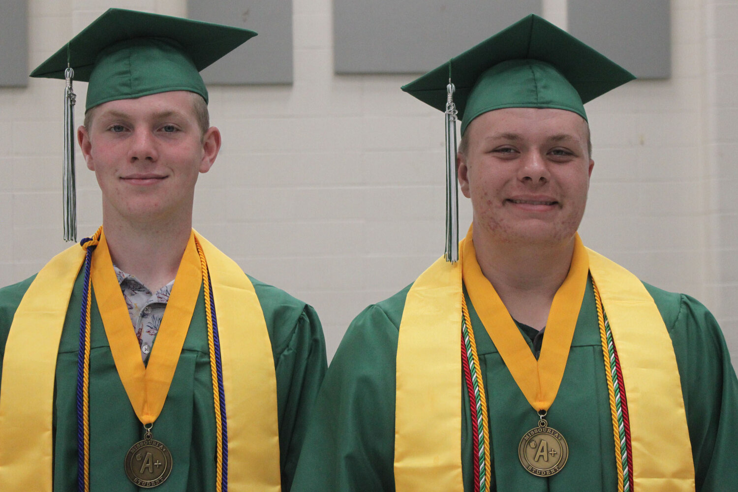 The top two students of the Westran 2023 graduating class are Houston Guffey, at left, salutatorian, and Aidan Brockleman, valedictorian.